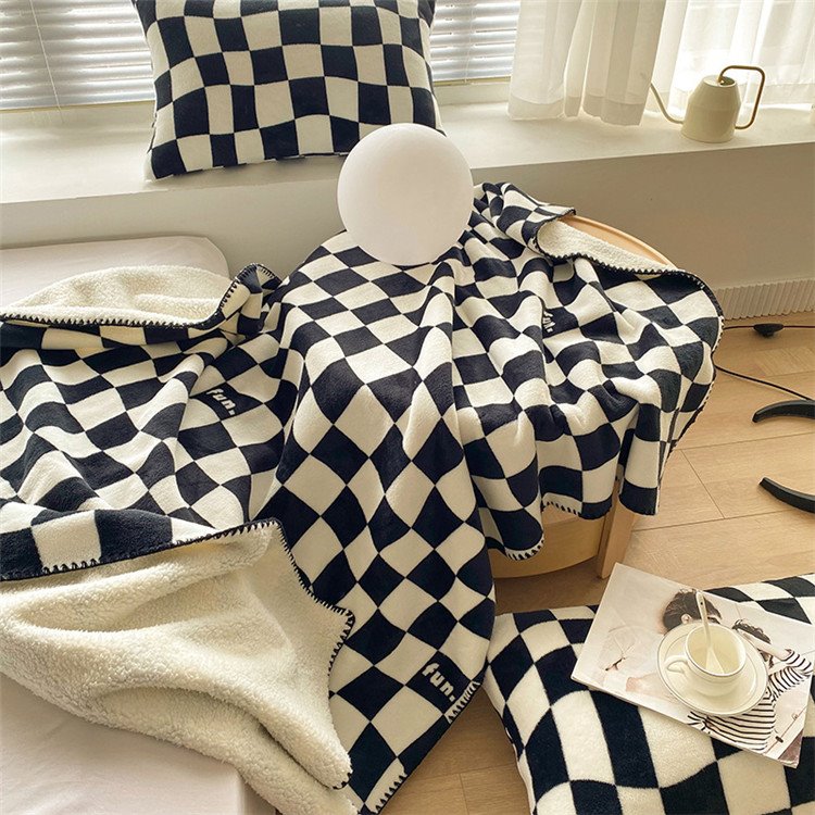 Rutet Polar Fleece-teppe