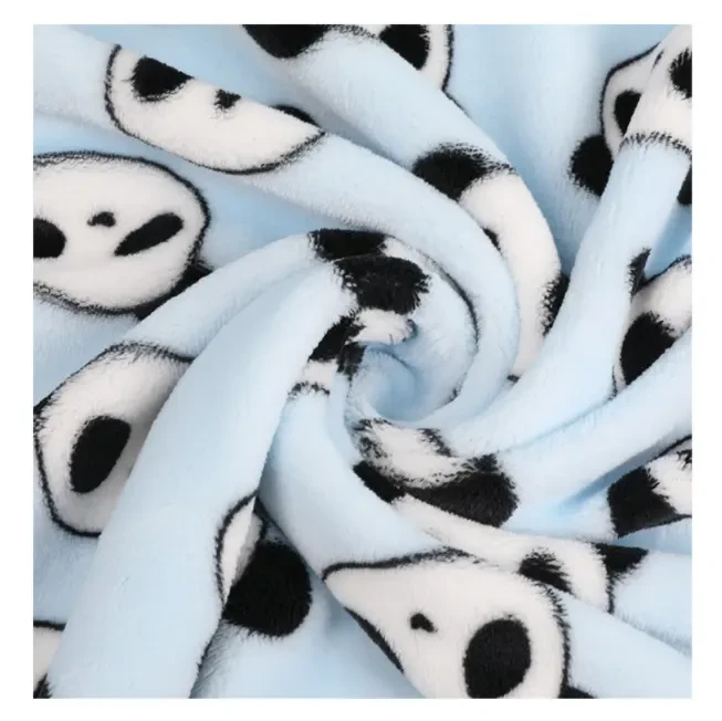 Søt panda trykt myk flanellstoff