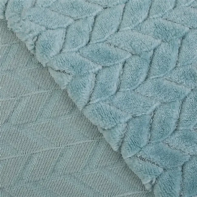 Leaf Jacquard Flanell Stoff