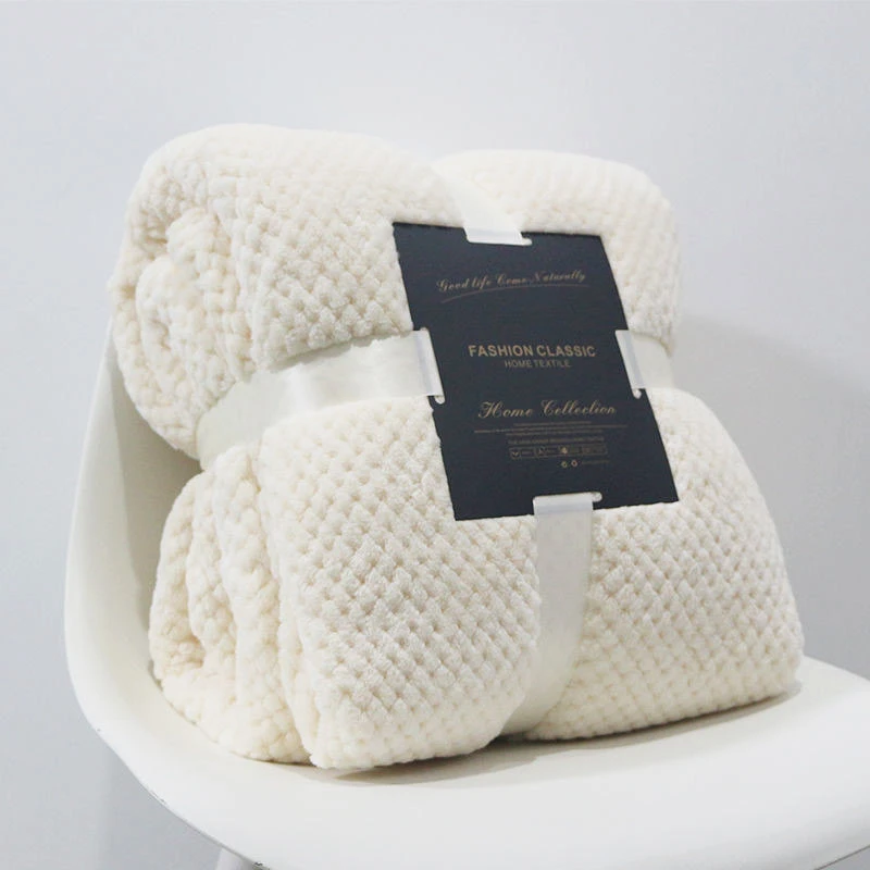 Ananassjekk Jacquard Sherpa-teppe
