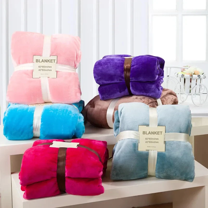 Plysj fluffy fleece flanellteppe
