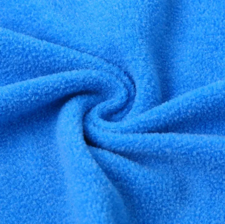 Sherpa Boucle Fleece Stoff To Side Børste