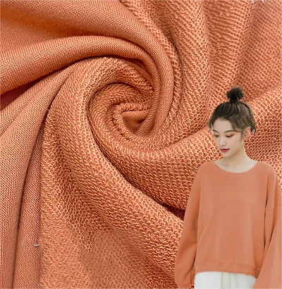 Polyester strikket hettestoff