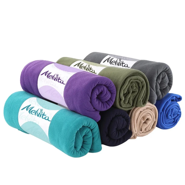 Solidfarge polar fleece teppe