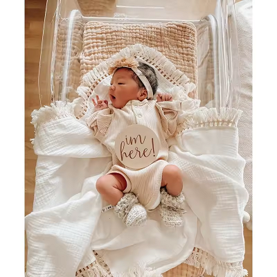 Baby Muslin Tassel Blanket