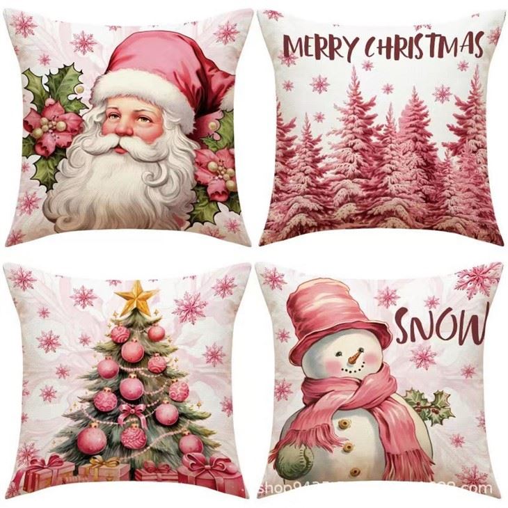 Broderi julefløyel putetrekk