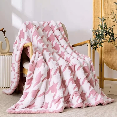 Print Winter Sherpa teppe
