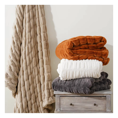 Kunstig pels mink kaste teppe