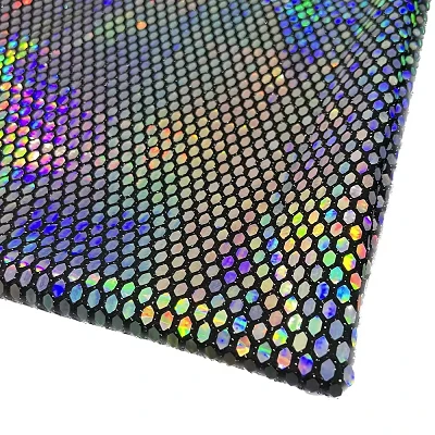 Holografisk stretch paljettstoff