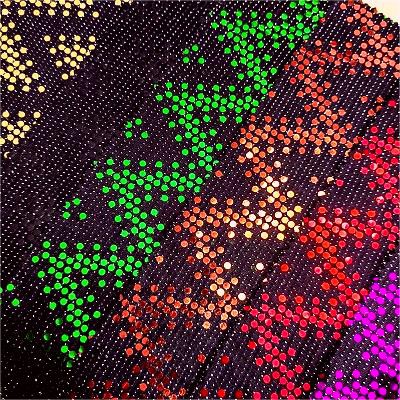 Trykt stoff for vakker kjole